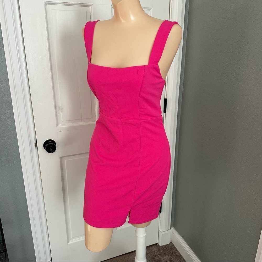 LULU’S SOCIAL SENSATION SQUARE NECK MINI BODYCON DRESS - Picture 9 of 13